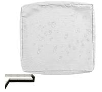 uyeoco 1/2/4-Pack Fodera Impermeabile per Divano con Cerniera, Coprisedile Rimovibili per Interni ed Esterni, per Patio, Mobili in Rattan e Cuscini da Giardino(White,65x65x10cm(1pc))