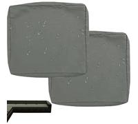 uyeoco 1/2/4-Pack Fodera Impermeabile per Divano con Cerniera, Coprisedile Rimovibili per Interni ed Esterni, per Patio, Mobili in Rattan e Cuscini da Giardino(Gray,60x60x10cm(2pc))