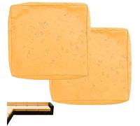 uyeoco 1/2/4-Pack Fodera Impermeabile per Divano con Cerniera, Coprisedile Rimovibili per Interni ed Esterni, per Patio, Mobili in Rattan e Cuscini da Giardino(Yellow,60x60x10cm(2pc))