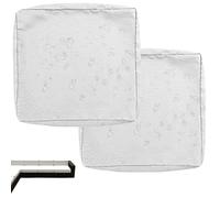 uyeoco 1/2/4-Pack Fodera Impermeabile per Divano con Cerniera, Coprisedile Rimovibili per Interni ed Esterni, per Patio, Mobili in Rattan e Cuscini da Giardino(White,63x68x12cm(2pc))