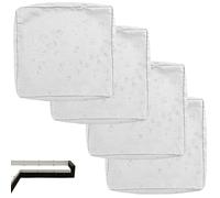 uyeoco 1/2/4-Pack Fodera Impermeabile per Divano con Cerniera, Coprisedile Rimovibili per Interni ed Esterni, per Patio, Mobili in Rattan e Cuscini da Giardino(White,55x45x10cm(4pc))