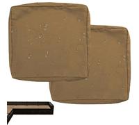 uyeoco 1/2/4-Pack Fodera Impermeabile per Divano con Cerniera, Coprisedile Rimovibili per Interni ed Esterni, per Patio, Mobili in Rattan e Cuscini da Giardino(Curry,60x60x10cm(2pc))