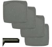 uyeoco 1/2/4-Pack Fodera Impermeabile per Divano con Cerniera, Coprisedile Rimovibili per Interni ed Esterni, per Patio, Mobili in Rattan e Cuscini da Giardino(Gray,33x65x10cm(4pc))