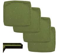 uyeoco 1/2/4-Pack Fodera Impermeabile per Divano con Cerniera, Coprisedile Rimovibili per Interni ed Esterni, per Patio, Mobili in Rattan e Cuscini da Giardino(Green,50x50x5cm(4pc))