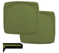 uyeoco 1/2/4-Pack Fodera Impermeabile per Divano con Cerniera, Coprisedile Rimovibili per Interni ed Esterni, per Patio, Mobili in Rattan e Cuscini da Giardino(Green,63x68x12cm(2pc))