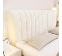 uyeoco 180/150 Copri Testiera Letto Imbottita、Copri Testata Letto Una Piazza E Mezza、Copritestata Elasticizzata per Letto、Copertura Testata Letto Matrimoniale(Beige,190cm(75inch))