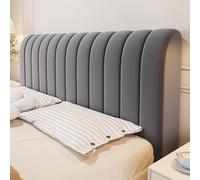 uyeoco 180/150 Copri Testiera Letto Imbottita、Copri Testata Letto Una Piazza E Mezza、Copritestata Elasticizzata per Letto、Copertura Testata Letto Matrimoniale(Grigio scuro,190cm(75inch))