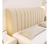 uyeoco 180/150 Copri Testiera Letto Imbottita、Copri Testata Letto Una Piazza E Mezza、Copritestata Elasticizzata per Letto、Copertura Testata Letto Matrimoniale(Light Curry,150cm(59inch))