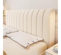 uyeoco 180/150 Copri Testiera Letto Imbottita、Copri Testata Letto Una Piazza E Mezza、Copritestata Elasticizzata per Letto、Copertura Testata Letto Matrimoniale(Beige,150cm(59inch))
