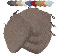 uyeoco 4 Pezzi Cuscino per Sedia da Pranzo Con Lacci, Rimovibile e Facile da Pulire con cerniera - Forma Trapezoidale - Morbido e Resistente Per Cucina, Sala da Pranzo, Ufficio(Color 2,40X38X33X3cm)