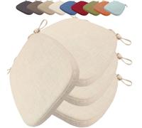 uyeoco 4 Pezzi Cuscino per Sedia da Pranzo Con Lacci, Rimovibile e Facile da Pulire con cerniera - Forma Trapezoidale - Morbido e Resistente Per Cucina, Sala da Pranzo, Ufficio(Color 4,43X40X35X5cm)