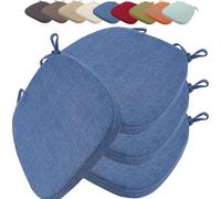 uyeoco 4 Pezzi Cuscino per Sedia da Pranzo Con Lacci, Rimovibile e Facile da Pulire con cerniera - Forma Trapezoidale - Morbido e Resistente Per Cucina, Sala da Pranzo, Ufficio(Color 5,43X40X35X3cm)