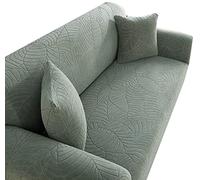 uyeoco Copertura per Divano Grigio/Beige Copridivano 3 2 4 Posti Elasticizzato, Allungabile Universale Antiscivolo Sofa Protettore, Antimacchia Copridivano, Fodere Copridivani Universale