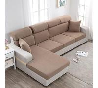 uyeoco Copri Divano con Penisola Copriseduta per Divano Elasticizzato Universale,Fodera,Coprisedile per Divano Fodere per Cuscini per Divani, 1 2 3 4 Posti, Protezione Cuscino del Divano