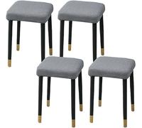 uyeoco Copri Pouf Quadrati Elasticizzato Copri ottomano Quadrato Copri Sgabello Copri Pouf poggiapiedi Quadrato Copri Sgabello Fodera per poggiapiedi (Color : Dark Grey, Size : Set of 4)