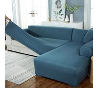 uyeoco Copridivano Elasticizzato 1/2/3/4 Posti, Copridivano con Penisola Destra/Sinistra, (Fodera per Divano Forma di L ne servono Due) (Color : H, Size : 2 posti (145-185cm))
