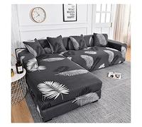 uyeoco Copridivano Elasticizzato Fodera per Divano con Penisola Destra/Sinistra per 1/2/3/4 Posti Copertura Divano, Sofa Mobili Protettore Copertura (Color : A, Size : 2 posti (145-185cm))