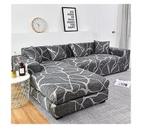 uyeoco Copridivano Elasticizzato Fodera per Divano con Penisola Destra/Sinistra per 1/2/3/4 Posti Copertura Divano, Sofa Mobili Protettore Copertura (Color : M, Size : 4 posti (235-300cm))