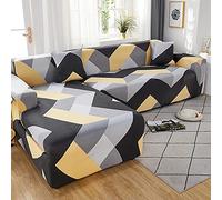 uyeoco Copridivano Elasticizzato Fodera per Divano con Penisola Destra/Sinistra per 1/2/3/4 Posti Copertura Divano, Sofa Mobili Protettore Copertura (Color : R, Size : 4 posti (235-300cm))