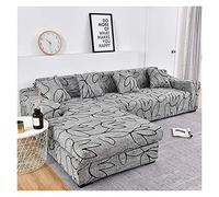 uyeoco Copridivano Elasticizzato Fodera per Divano con Penisola Destra/Sinistra per 1/2/3/4 Posti Copertura Divano, Sofa Mobili Protettore Copertura (Color : N, Size : 3 posti (190-230cm))