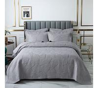 uyeoco Copriletto Trapuntato Matrimoniale Trapunta Trapuntato Copriletti Eleganti Cotone Stampa Trapunta Matrimoniale con Due Federe 3 Pezzi (Color : Color17, Size : 230X250CM)