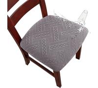 uyeoco Coprisedie Elasticizzati Senza Schienale, Protezioni per Sedute Pranzo Lavabili, Coprisedili per Sedia Cucina Soggiorno Interno Esterno Confezione da 2/4/6 Pezzi(#16,4 PCS)