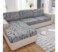 uyeoco Copriseduta Divano Beige 2/3/1 Posti Elasticizzato Alta qualità Fodera per Divano con Penisola Protezione del Cuscino Sedile del Divano Lavabile (Color : A, Size : 100-125cm(39-49in))