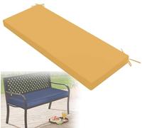 uyeoco Cuscini Imbottiti per Panche da Esterno/Interno - 120x40, 110x40, 80x40, 100x50 - Impermeabile Cuscino per Panchina per Giardino, Sagre, Sagre e Cucina(Giallo,100x35x5cm)