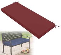 uyeoco Cuscini Imbottiti per Panche da Esterno/Interno - 120x40, 110x40, 80x40, 100x50 - Impermeabile Cuscino per Panchina per Giardino, Sagre, Sagre e Cucina(Maroon,120x35x5cm)