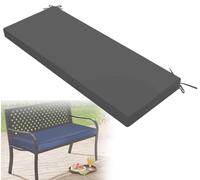 uyeoco Cuscini Imbottiti per Panche da Esterno/Interno - 120x40, 110x40, 80x40, 100x50 - Impermeabile Cuscino per Panchina per Giardino, Sagre, Sagre e Cucina(Grigio scuro,80x35x5cm)