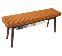 uyeoco Cuscini Imbottiti per Panche da Esterno/Interno - Lampade Antiscivolo con Fibbia - 120x40, 100x40, 80x40 - Cuscino per Panchina per Giardino, Sagre, Birrerie e Cucina(Arancia,60x35x5cm)