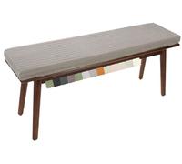 uyeoco Cuscini Imbottiti per Panche da Esterno/Interno - Lampade Antiscivolo con Fibbia - 120x40, 100x40, 80x40 - Cuscino per Panchina per Giardino, Sagre, Birrerie e Cucina(Light coffee,70x35x5cm)
