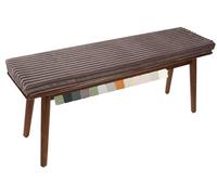 uyeoco Cuscini Imbottiti per Panche da Esterno/Interno - Lampade Antiscivolo con Fibbia - 120x40, 100x40, 80x40 - Cuscino per Panchina per Giardino, Sagre, Birrerie e Cucina(Coffee color,150x35x5cm)