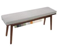 uyeoco Cuscini Imbottiti per Panche da Esterno/Interno - Lampade Antiscivolo con Fibbia - 120x40, 100x40, 80x40 - Cuscino per Panchina per Giardino, Sagre, Birrerie e Cucina(Grigio,140x35x5cm)
