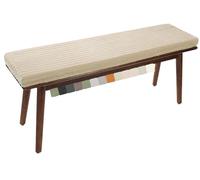 uyeoco Cuscini Imbottiti per Panche da Esterno/Interno - Lampade Antiscivolo con Fibbia - 120x40, 100x40, 80x40 - Cuscino per Panchina per Giardino, Sagre, Birrerie e Cucina(Beige,70x35x5cm)