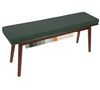 uyeoco Cuscini Imbottiti per Panche da Esterno/Interno - Lampade Antiscivolo con Fibbia - 120x40, 100x40, 80x40 - Cuscino per Panchina per Giardino, Sagre, Birrerie e Cucina(Black gray,140x35x5cm)