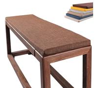 uyeoco Cuscini Imbottiti per Panche da Esterno/Interno - Lino e Cotone Antiscivolo con Fibbia - 120x40, 100x40, 80x40 - Cuscino per Panchina per Giardino, Sagre, Birrerie e Cucina(H3,80x35x5cm)