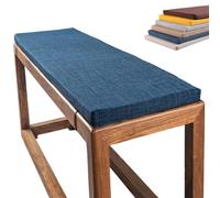 uyeoco Cuscini Imbottiti per Panche da Esterno/Interno - Lino e Cotone Antiscivolo con Fibbia - 120x40, 100x40, 80x40 - Cuscino per Panchina per Giardino, Sagre, Birrerie e Cucina(H1,100x35x5cm)
