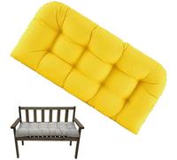 uyeoco Cuscino per Panca con Lacci da 8-10 cm, 2/3 posti, 50x70 50x100 50x120 50x150cm, Spesso caldo, per panca da giardino, cucina, sala da pranzo, patio altalena(Giallo,50x70cm)
