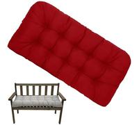 uyeoco Cuscino per Panca con Lacci da 8-10 cm, 2/3 posti, 50x70 50x100 50x120 50x150cm, Spesso caldo, per panca da giardino, cucina, sala da pranzo, patio altalena(Rosso,50x70cm)