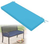 uyeoco Cuscino per Panca da Esterno/Interno 80x40 100x50 130x40 Antiscivolo Lavabile Rimovibile, 2/3/4 Posti, Spesso E Morbido, per Panca da Giardino, Cucina, Patio Altalena(Sky blue,100x30x8cm)