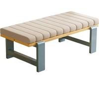 uyeoco Cuscino per Panca da Esterno/Interno - Lavabile Rimovibile,2/3 Posti Velluto Cuscini Per Sedia,Cuscino per Panca da Giardino,per Divano Davanzale Interno ed Esterno(Milk tea color,120x40x5cm)