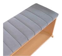 uyeoco Cuscino per Panca da Interno Velluto 80x40 100x50 130x40 Lavabile Rimovibile, 2/3 Posti, Spesso E Morbido, per Panca da Giardino, Cucina, Sala da Pranzo, Patio Altalena(Grigio,140x30x5cm)