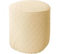 uyeoco Elasticizzato Copri Pouf Rotondo - 50x50/45x45/40x40/60x60 Velluto/Jacquard Copri Ottomano Cover -Lavabile Copertura Dell'Ottomano -Tondo Fodere Coprisgabello Poggiapiedi(Color 14,D60xH60cm)