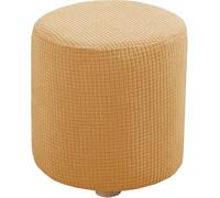 uyeoco Elasticizzato Copri Pouf Rotondo - 50x50/45x45/40x40/60x60 Velluto/Jacquard Copri Ottomano Cover -Lavabile Copertura Dell'Ottomano -Tondo Fodere Coprisgabello Poggiapiedi(Color 2,D40xH40cm)