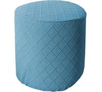 uyeoco Elasticizzato Copri Pouf Rotondo - 50x50/45x45/40x40/60x60 Velluto/Jacquard Copri Ottomano Cover -Lavabile Copertura Dell'Ottomano -Tondo Fodere Coprisgabello Poggiapiedi(Color 15,D40xH40cm)