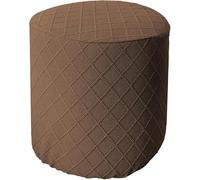 uyeoco Elasticizzato Copri Pouf Rotondo - 50x50/45x45/40x40/60x60 Velluto/Jacquard Copri Ottomano Cover -Lavabile Copertura Dell'Ottomano -Tondo Fodere Coprisgabello Poggiapiedi(Color 17,D40xH40cm)