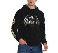 UYETSGDFG Sabaton - Felpa con cappuccio da uomo con fascia metallica, stile vintage rock, classica felpa con cappuccio per concerti, feste e uso quotidiano, regalo per gli appassionati di musica,
