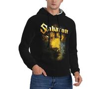 UYETSGDFG Sabaton - Felpa con cappuccio da uomo con fascia metallica, stile vintage rock, classica felpa con cappuccio per concerti, feste e uso quotidiano, regalo per gli appassionati di musica,