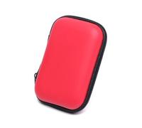UYFRD 2 mini borsa portatile per auricolari, portamonete, custodia per schede di memoria, organizer per cavi, accessori per cuffie, Rosso, Taglia unica